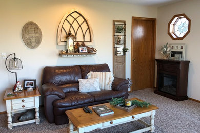 Inspiration for a timeless living room remodel in Other