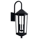 Capital Lighting - Capital Lighting 926932BK Ellsworth - 12.5" Three Light Outdoor Wall Lantern - Shade Included: TRUE  Warranty: 1 Year  Room Type: ExteriorEllsworth 12.5" Three Light Outdoor Wall Lantern Black Clear Glass *UL: Suitable for wet locations*Energy Star Qualified: n/a  *ADA Certified: n/a  *Number of Lights: Lamp: 3-*Wattage:60w E12 Candelabra Base bulb(s) *Bulb Included:No *Bulb Type:E12 Candelabra Base *Finish Type:Black