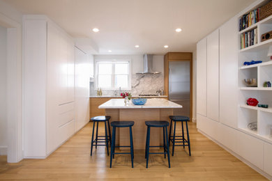 Example of a transitional kitchen design in Philadelphia