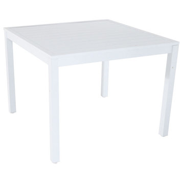 Del Mar 38-In. Square Outdoor Dining Table, White