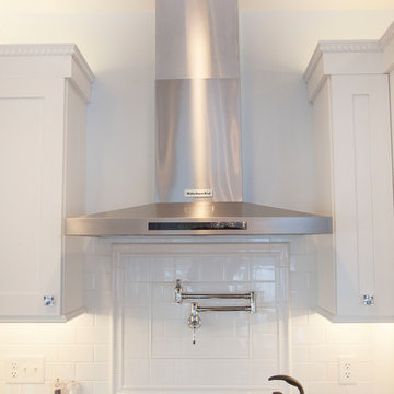 Contemporary/Transitional New Construction Kitchen w/Black lacquer Island