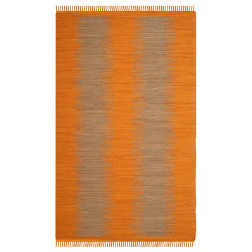 Safavieh Montauk Collection MTK718 Rug, Orange, 6' X 9'