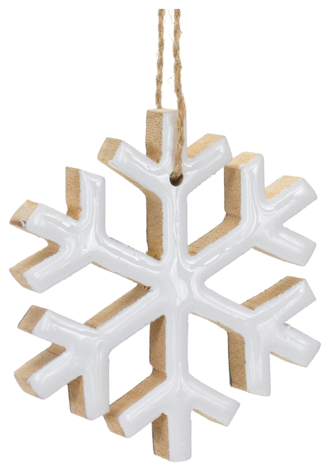 Wood Snowflake Ornament, Set of 12 - Rustic - Christmas Ornaments - by ...