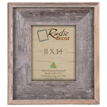 Enid Premium Reclaimed Rustic Barn Wood Wall Frame, 11"x14"