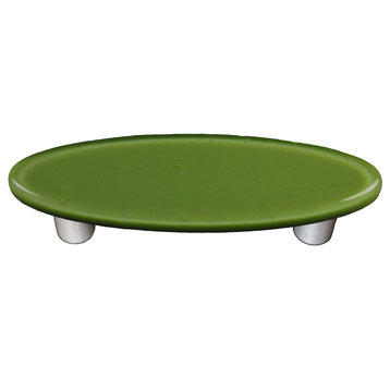 Olive Green Pull Oval, Black Post