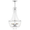 Berlin 6-Light Glass Beaded Chandelier in Clear and Chrome