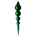 Queens of Christmas - 125" Jumbo Finial Ornament  Green - Wl-Orn-125-Gr - 125" Jumbo Finial Ornament  Green