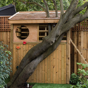 Family Garden with Child's Tree House