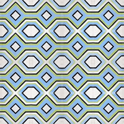 Blue & Green Retro Cement Tile - Wall And Floor Tile