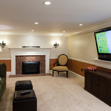 Shaker Heights Basement with Bar and Bath