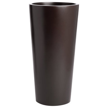 Sonoma Tall Cylinder Planter, Brown, 18"x36"