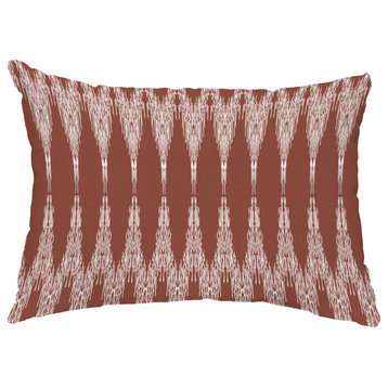Peace 1 14"x20" Abstract Decorative Outdoor Pillow, Maroon