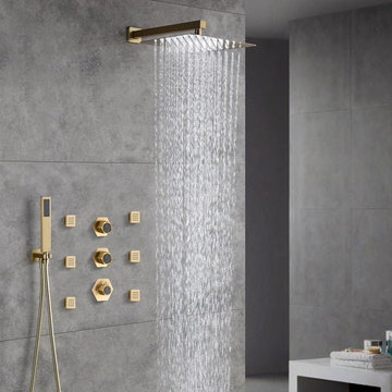 Cascada Amadora 9"x22" Rainfall Waterfall Shower System – Brushed Nickel Luxury