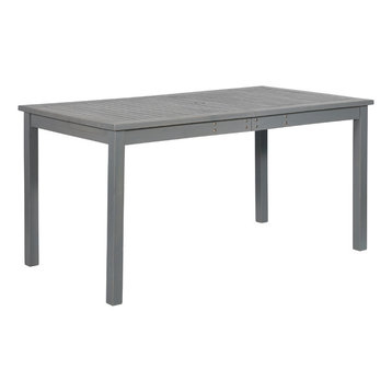 Simple Outdoor Dining Table, Gray Wash