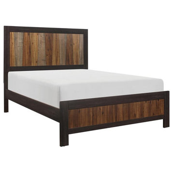 Lexicon Cooper 64 inches Modern Wood and MDF Board Queen Bed in Brown