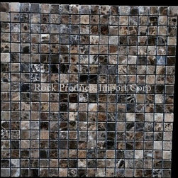 MSP38- MOSAIC EMPERADOR  DARK 5/8 X 5/8 - Mosaic Tile