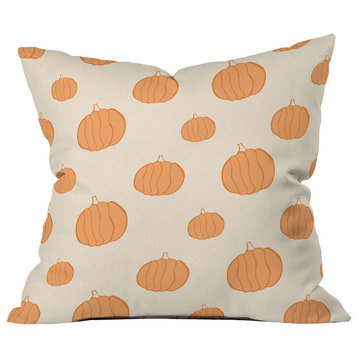 Allyson Johnson Pumpkins Throw Pillow, 18"x18"