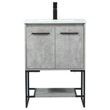 Sue 24" Single Bathroom Vanity, Concrete Gray