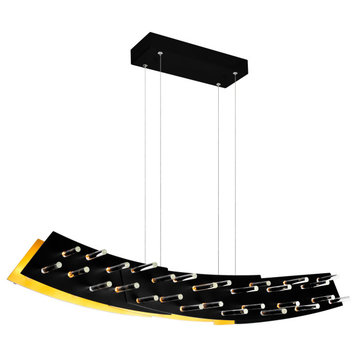 Gondola LED Chandelier With Black Finish
