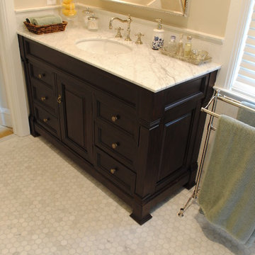 New Calacatta Marble Master Bathroom