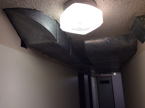 Hvac Ducts In A Hallway