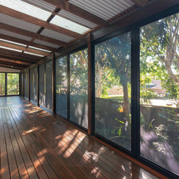 Newly enclosed outdoor deck with Security Screens - Home Safety And Security