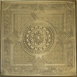R 30 Styrofoam Ceiling Tile 20x20 - Antique Brass - Ceiling Tile