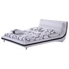 Greatime B2006 Queen Black and White Platform Bed