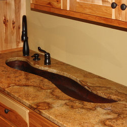 TCB43AN Hammered Copper River Bar Sink - Bar Sinks