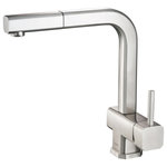 Isenberg - Isenberg Cito Kitchen Faucet With Pull Out, Polished Steel - **Please refer to Detail Product Dimensions sheet for product dimensions**