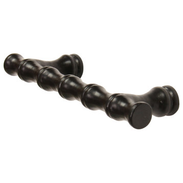 RCH Traditional Iron Handle Pull, Matte Black, 5 Pack, Black, 3 3/4 Inch