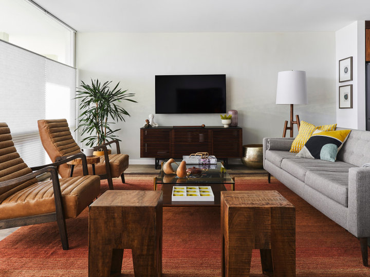 Formal - Midcentury Living Room
