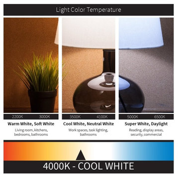 Sunlite LED 48" Linear Single Strip Fixture, 15W, 4000K Cool White, 1950 Lm
