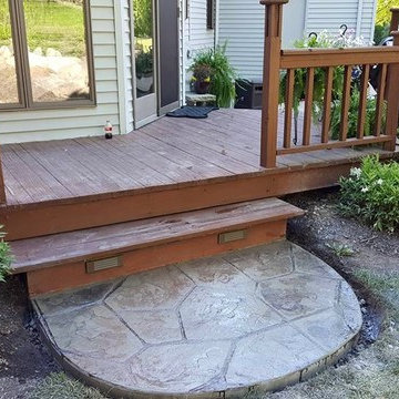 Stamped and Colored Concrete - recent pour for a great customer!