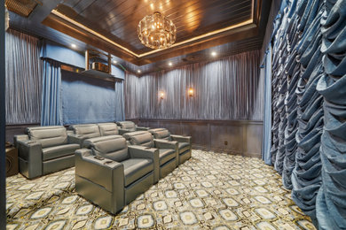 Inspiration for a home theater remodel in Los Angeles