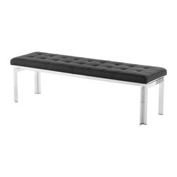 Nuevo - Black / Medium / Silver - Upholstered Benches