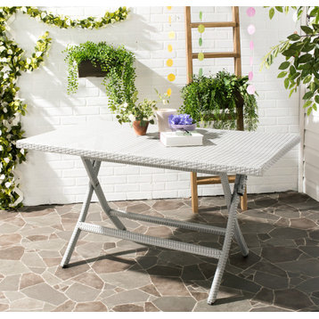 Safavieh Dilettie Indoor-Outdoor Folding Table, Gray