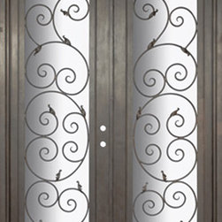 Orvieto 72x96 Forged Iron Double Door 14 Gauge Steel - Front Doors