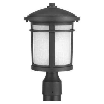 Progress Lighting 1-100W Medium Post Lantern, Black