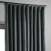 Extra Wide Blackout Velvet Curtain Single Panel, Natural Gray, 100"x84"