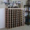 64-Bottle Table Wine Rack, 12" Deep, Unfinished Redwood