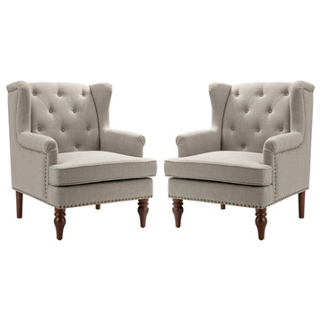 Armchair Set of 2, Gray