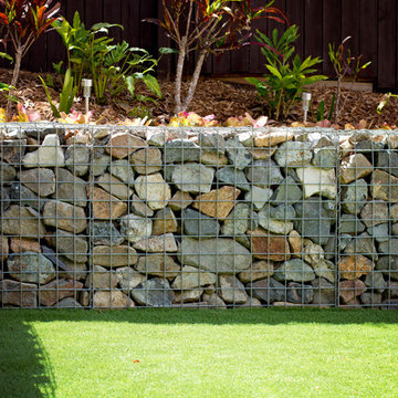 Buderim Gabion Wall & Synthetic Turf