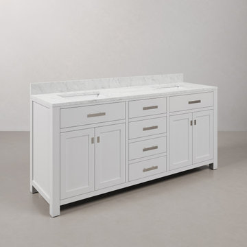 Wide Double Vanity for a Shared Primary Bath