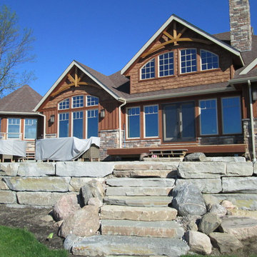Lakefront Home with Cultured Stone Exterior