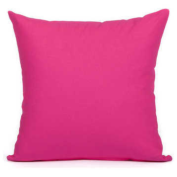 Solid Hot Pink Accent, Throw Pillow Cover, 16"x16"