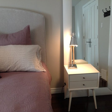 Guest Bedroom in Greys and Purples