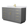 Dark Gray with Brushed Gold Trim