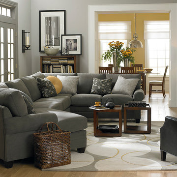 HGTV Home Custom Upholstery Left Cuddler Sectional by Bassett Furniture