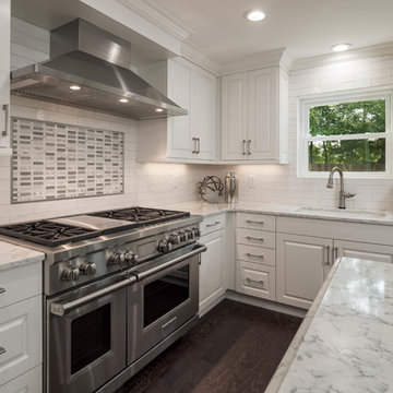 Wolf Range with Custom Backsplash